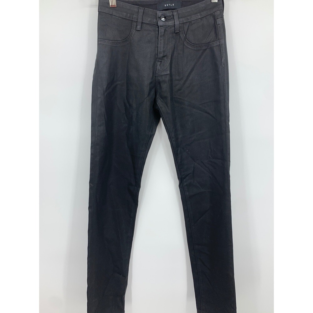 DSTLD Womens 26 Jeans Skinny High Waisted Shiny Moto Biker Goth Punk Grunge